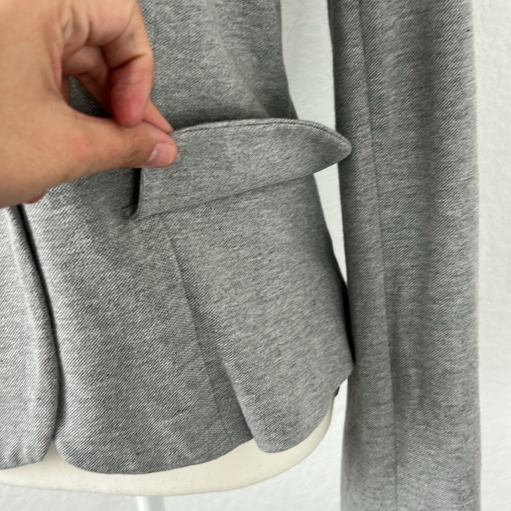 Cynthia Rowley Gray Cotton Lined Blazer Jacket Medium‎ Work Casual - Picture 6 of 11